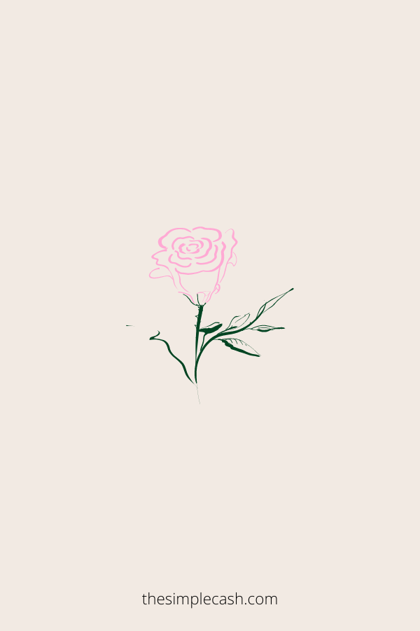 Simple rose drawing