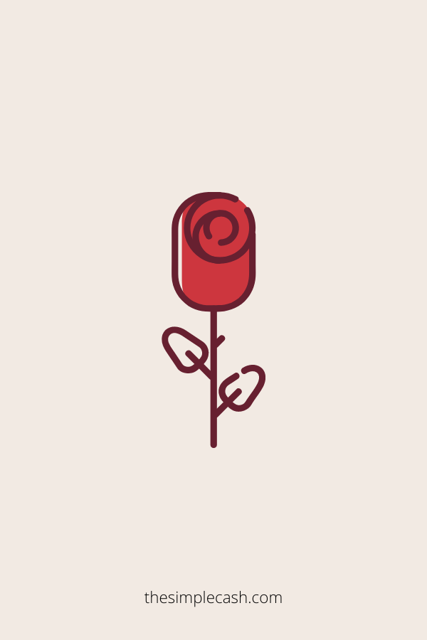red rose drawing