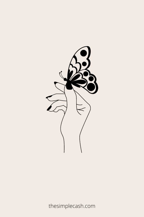 simple butterfly drawing