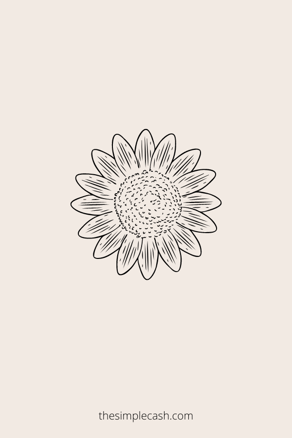 Sunflower drawing