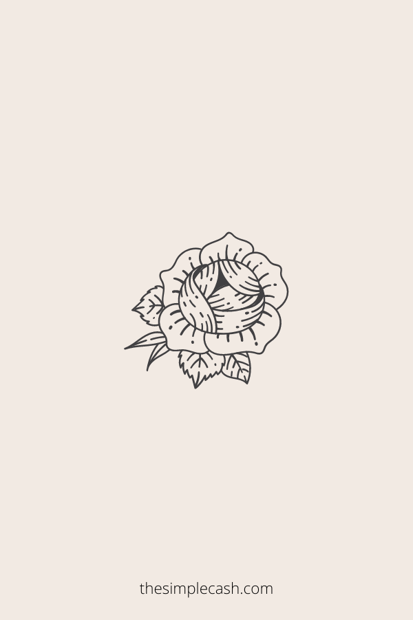 Tattoo rose drawing