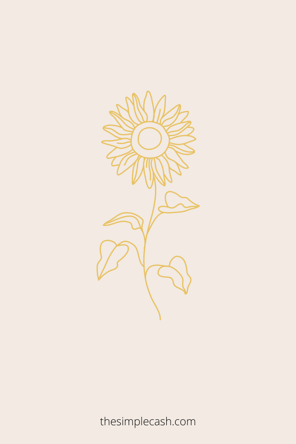 Sunflower drawing