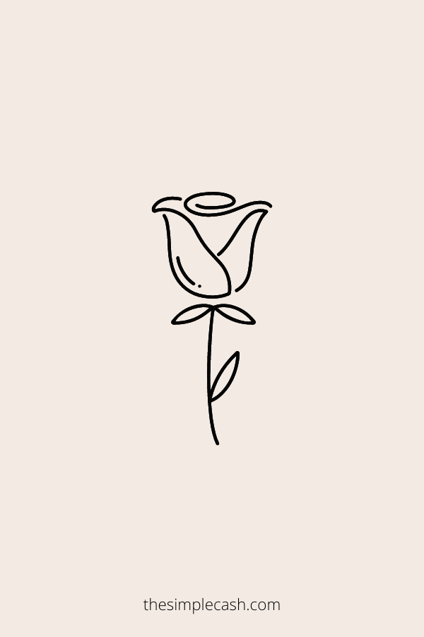 Rose flower drawing